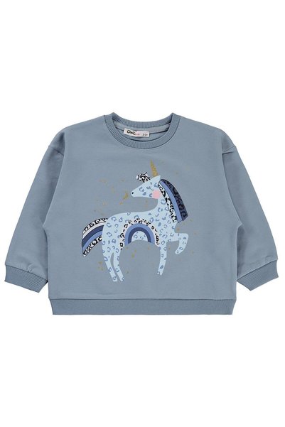 Civil Girls Φούτερ με στάμπα Unicorn για 2-5 ετών - Μπλε
