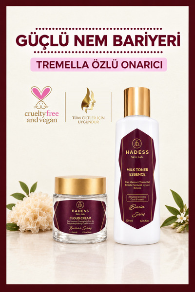 Hadess Skin Lab 2'li Bariyer Onarıcı, Yoğun Nemlendirici, Yatıştırıcı Milk To...