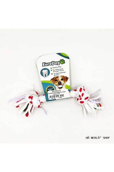 Eurodog Shophnrl Dental Floss Two Knots Thin White Red (100515) 15 cm