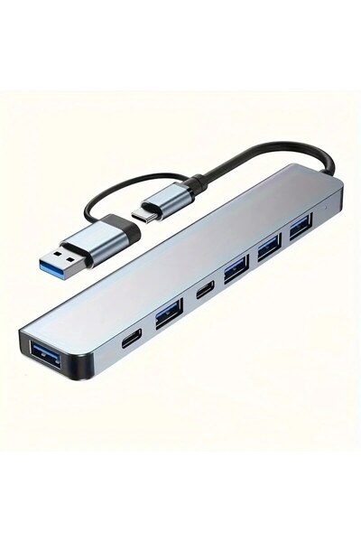 choice2 7-in-2 USB 3.0 Hub Type-C to 7 Port USB HUB USB3.0 Adapter Multi Spli...