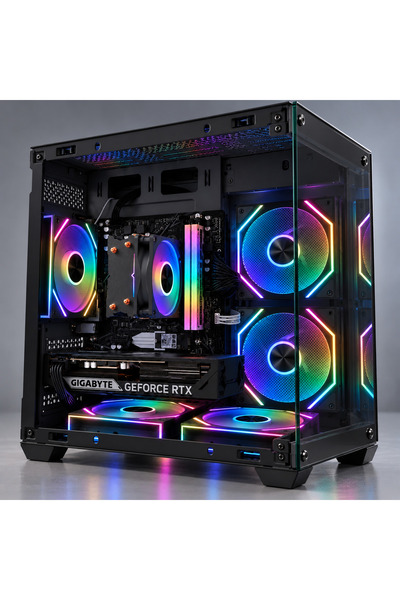 Genel Markalar Scorpion V5 Ryzen 5 5600 Rtx 5060Tİ 16GB Ram 512GB M2 SSD Akvaryum Gaming Sistem