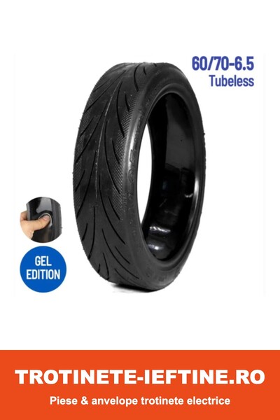Innova Anvelopă 60/70-6.5 Tubeless cu Gel Antipană pentru Ninebot G30 MAX
