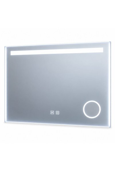 Flippy Ορθογώνιος καθρέφτης LED, 80x60 εκ., Αφής τύπου πιάνου, Σύστημα αποθάμ...
