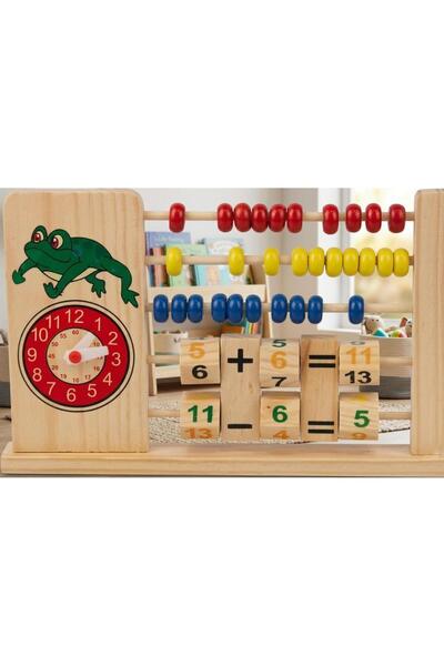 Tıfıl Toys Wooden Math Abacus with Numbers, Colorful Number Beads, Educationa...