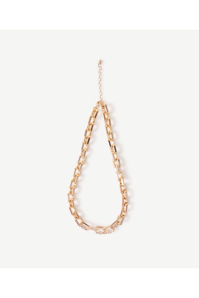 Yargıcı Rectangular Ring Chain Necklace