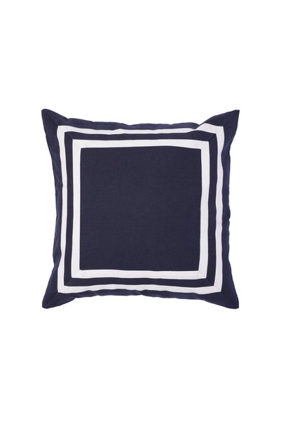 YARGICIHOMEWORKS Line Patterned Cotton Linen Fabric Square Pillow (50X50 cm)