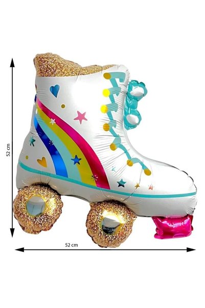 partidolu Retro Disko 80 Ler 90 Lar Partisi Skate Paten Şekilli Folyo Balon 5...