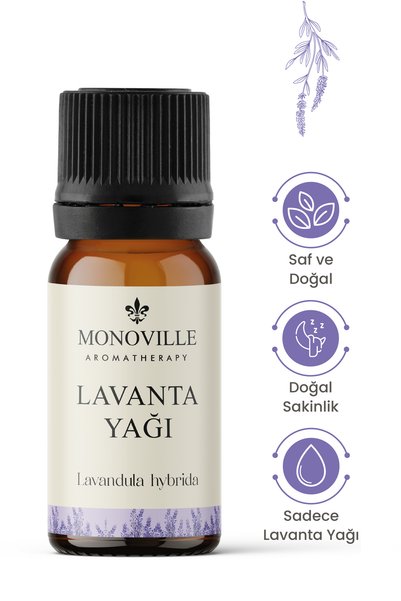 Monoville Lavanta Uçucu Yağı 10 ml Saf ve Doğal (Lavender Essential Oil)