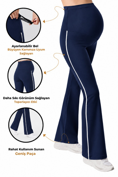Elisho Wide Leg High Waist Flexible Supportive Maternity Leggings