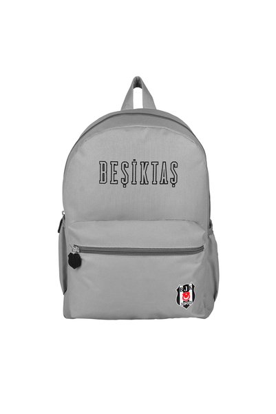 Beşiktaş ME ÇANTA BEŞİKTAŞ GRİ ÖN CEP DETAYLI SIRT ÇANTASI-24370