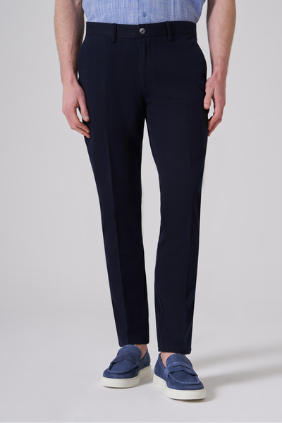 Morven Erkek Lacivert Pamuk Trend Dynamic Fit Chino Pantolon