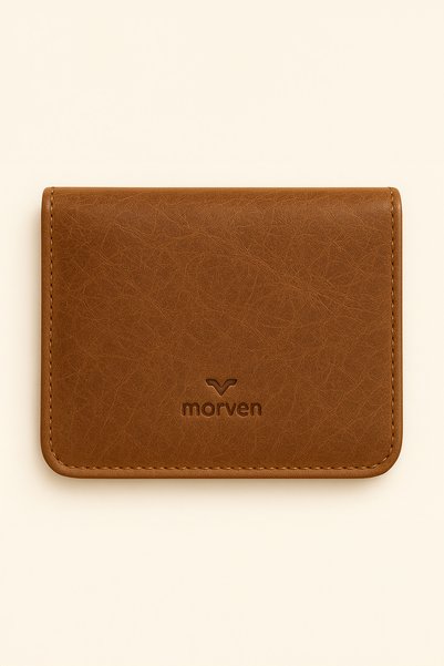 Morven Men's Brown 100% Leather Wallet Card Holder