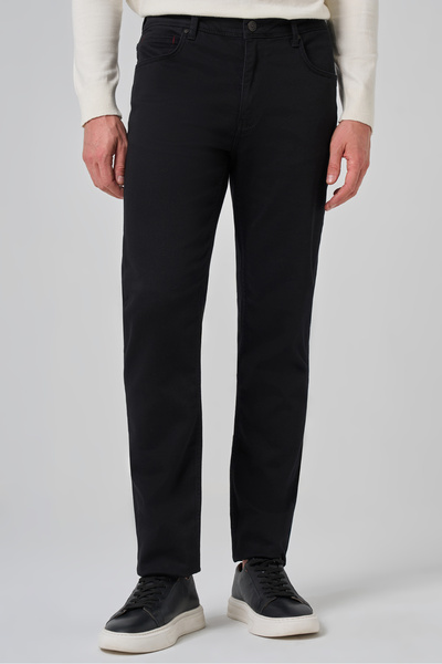 Morven Erkek Siyah Denim 5 Cep Dynamic Fit Jean Kot Pantolon