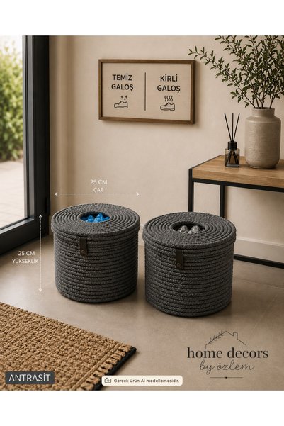 home decors by özlem Galoş sepeti, 2'li galoş sepeti, temiz kirli galoş sepet...