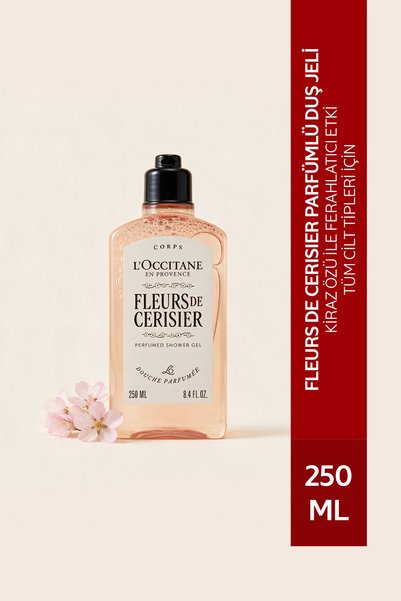 L'Occitane جل الاستحمام المعطر فلور دي سيريشير، بخلاصة الكرز، 250 مل