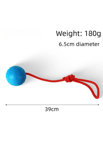 Choice6 Blue-M Ball On Rope Dog Toy Bite Resistant Pet Ball Interactive Dog B...