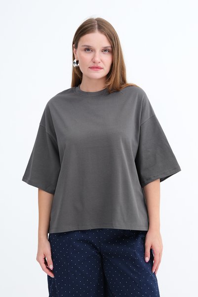 Addax Basic Kalın T-shirt P10493-W7