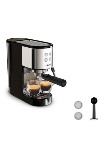 Krups Espressor manual Virtuoso Essential XP441810, presiune 15 bari, rezervo...