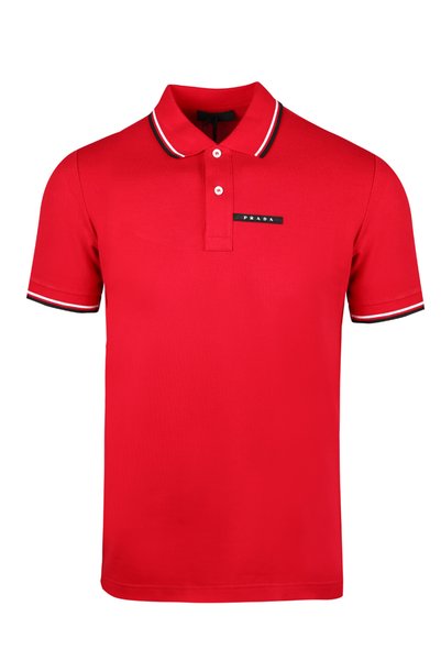 Prada Men's Polo Neck T-Shirt Sjn256-322-F0Aa6