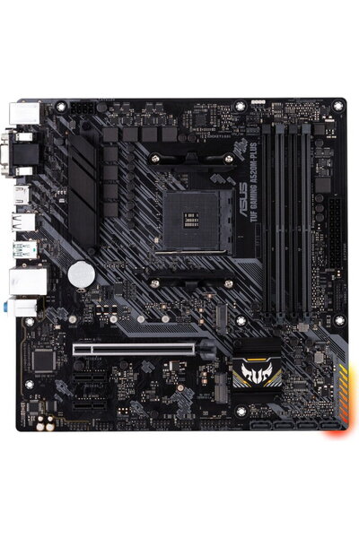 ASUS Placă de bază gaming TUF GAMING A520M-PLUS II, mATX, AMD, PCIe, memorie ...