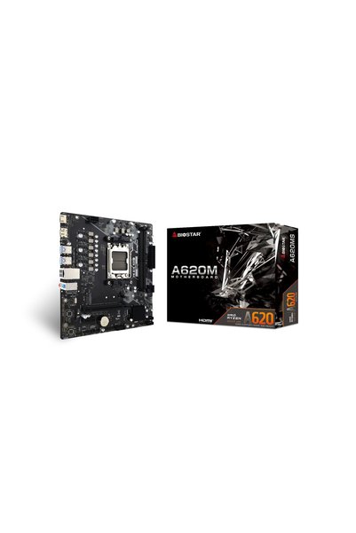Biostar Placă de bază A620MS, AMD AM5, DDR5, mATX, 4x USB 3.2, HDMI