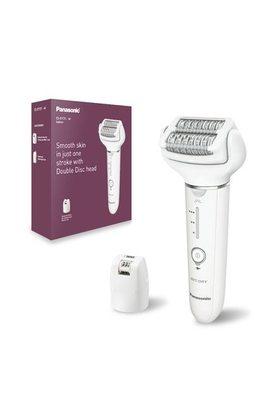 PANASONIC Epilator ES-EY31-W503, Wet & Dry, Cordless, 2discuri & 60 pensete, ...