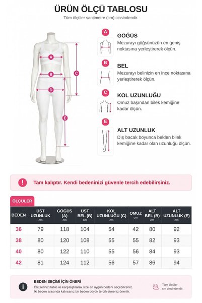 HİJABAYA Zippered Hooded Combed Cotton Set -K.Laci