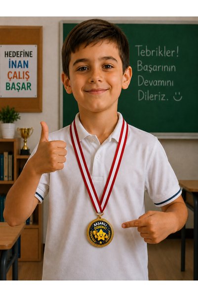 Lider Baskı 5 ميدالية ناجحة للطلاب - مطبوعة رقمية 1 ميدالية عالية الجودة