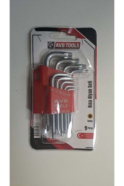 Leva House AVB TOOLS 9 LU YILDIZ TORK ALYAN SETİ - KISA TROX ALLEN ANAHTAR SETİ