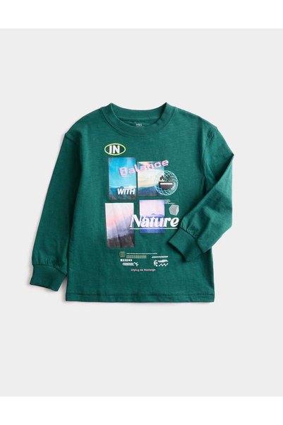 Marks & Spencer Saf Pamuk Grafik Baskılı Sweatshirt (2-8 Yaş)