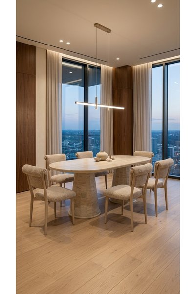 metallion Velora Serisi 6 Kişilik Yemek Masası Takımı 90x160 cm 1. Sınıf MDF ...