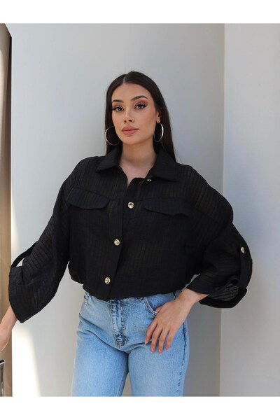 ESRAHELVACI Transparent Glitter Bomber Jacket