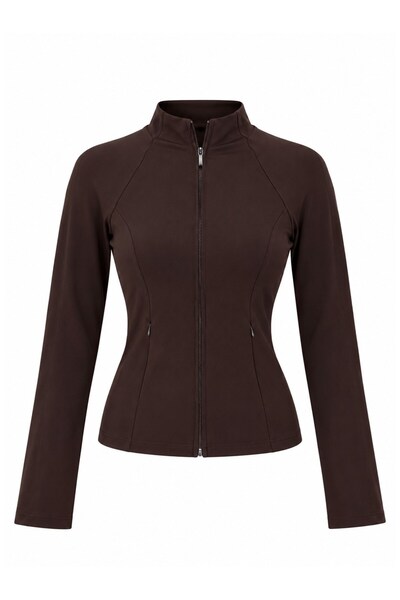 ESRAHELVACI High Collar Zippered Slim Fit Jacket
