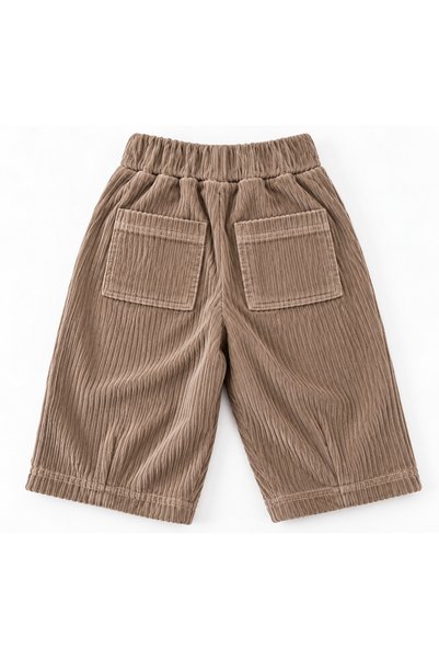BAHNUR Bej Corduroy Balloon Leg Children's Trousers
