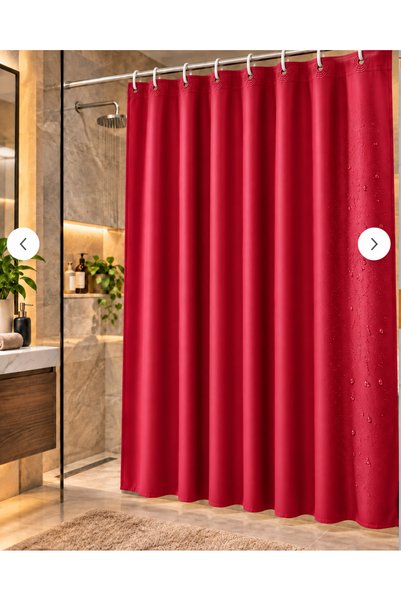 Genel Markalar Renkli 180x180 Banyo Perdesi - Su Tutmaz Kumaş Banyo Perdesi