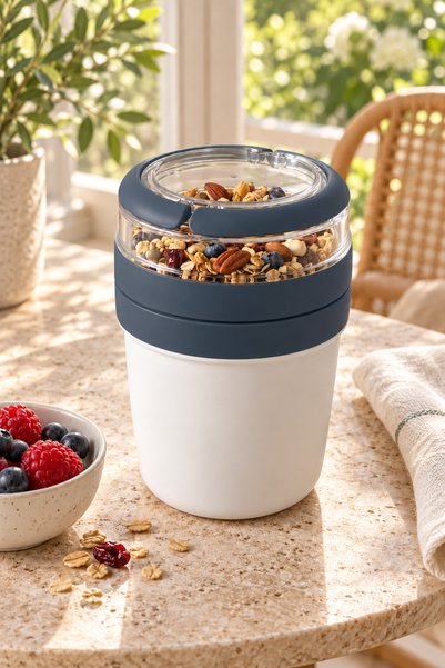 EMİLA HOME EmilaHome MIXME Muesli Cup 650 Ml Beslenme Kabı &Yoğurt Kabı & Mam...