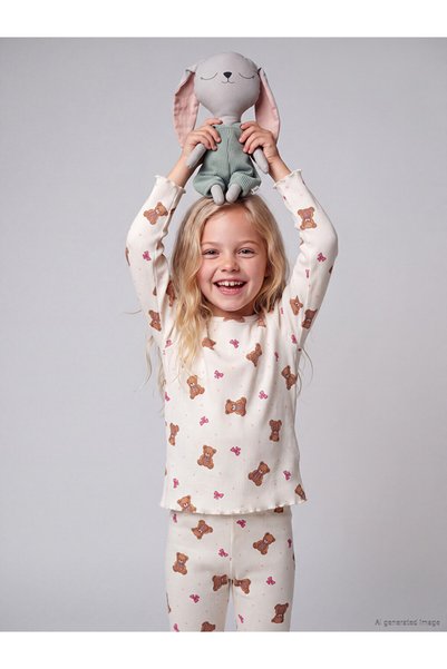 LC Waikiki Timeless Clothing & Timeless Choices Zero Roba Collar Girls' Pajam...