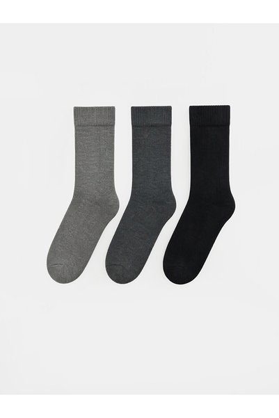 LC Waikiki Quality Parts from Çelebi Store Ribbed Men's Socks 3-Pack