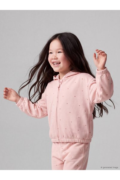 LC Waikiki Özmarka New Season Pink Hooded Girls' Sweatshirt