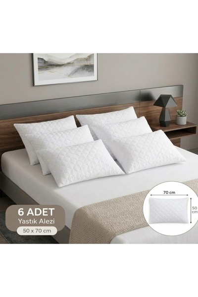 ÖZteks 6 Pieces of Quilted Sweat-Proof Pillow Protective Mattress Covers with...
