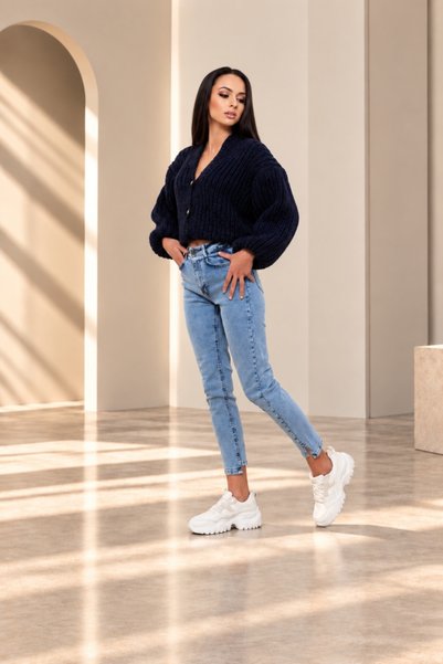 OEM JAQIZ Blugi slim fit cu talie înaltă JQZ 107