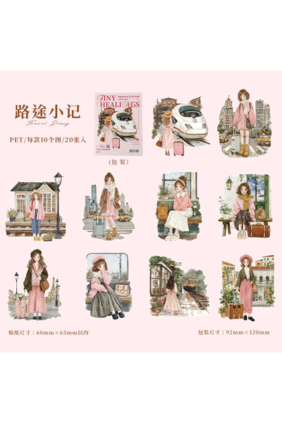 Choice3 2 Mr. Paper Sweet Character Stickers 20 sheets/pack Cute Girl Fashion...