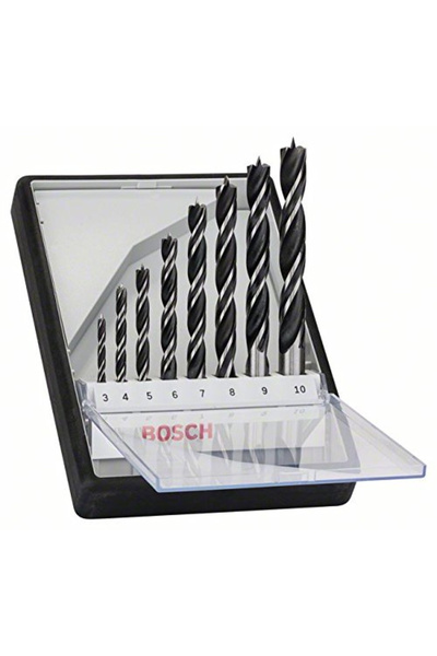 Bosch Powertools Set de 8 burghie spiralate pentru lemn Bosch Robust Line, 3/...
