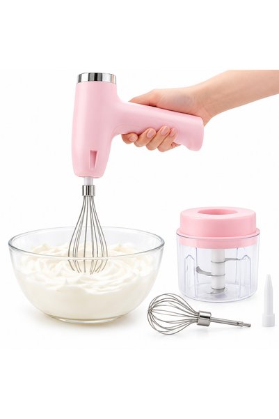 ANGMAD Mini mixer/blender electric 3 în 1 ANGMAD, portabil, 5 niveluri de vit...