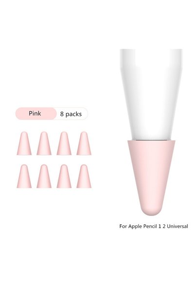 choice2 Pink 8pcs Soft Silicone Replacement Tip Case For Apple Pencil Touch S...