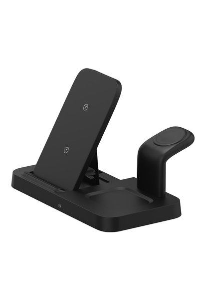 Generic Incarcator wireless fast charge Generic, 3 in1, putere 15W pentru tel...