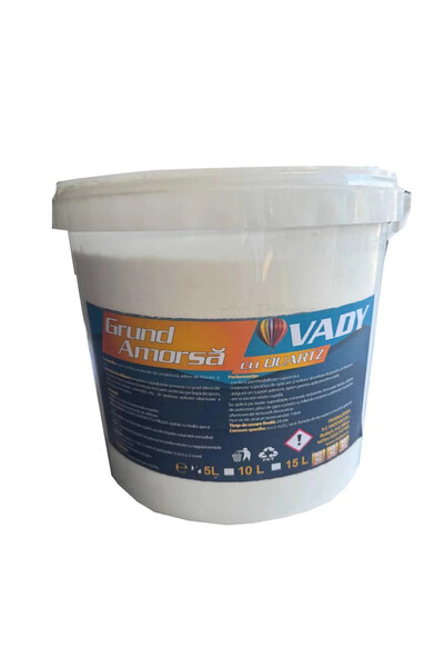 VADY White plaster primer with quartz, 10 L (15 kg)