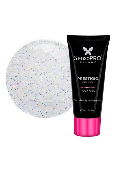 SensoPRO Milano Polygel PRESTIGIO - Praf de diamant, 50ml