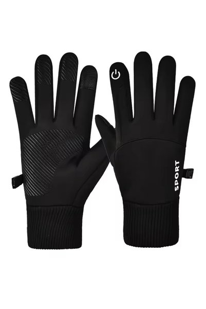 Choice Black XXL Black Winter Fleece Gloves Full Fingers Waterproof Touch Scr...
