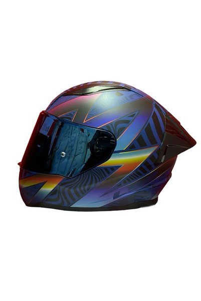 LS2 RAPID 2 RACE OPTIK MAT MAVİ-MOR KASK (GÖKKUŞAĞI + Spoiler)